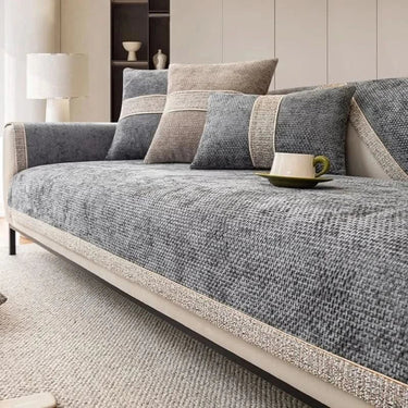 Chenille Sofa Cover With Non-Slip Backing - Image 3