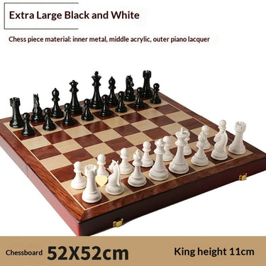 Chess Set With Folding Board Solid 52 X 52 - Image 3