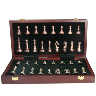 Chess Set With Solid Wood Folding Board And Large Pieces - Image 2