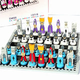 Children's Wooden Chess Set With Doll-Shaped Pieces Solid Puzzle Toy For Kids - Image 6