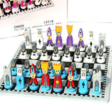 Children's Wooden Chess Set With Doll-Shaped Pieces Solid Puzzle Toy For Kids - Image 4