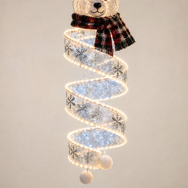Christmas Hanging LED Spiral Light With Plush Fur Polar Bear Head - Image 8