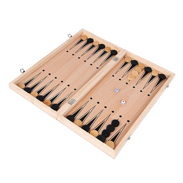 Christmas Travel Chess Set 3-in-1 Wooden Board Game With Backgammon And Checkers Foldable - Image 6