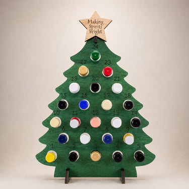 Christmas Tree Bottle Advent Calendar With 24 Compartments - Image 1