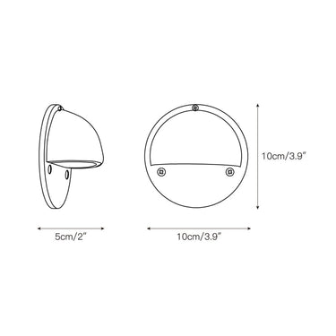 Circular Wall-Mounted Hardy Wall Lamp - Image 3