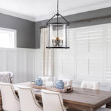 Clear Glass Cylinder Lantern Pendant Light With Metal Frame - Image 8