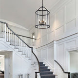 Clear Glass Cylinder Lantern Pendant Light With Metal Frame - Image 2