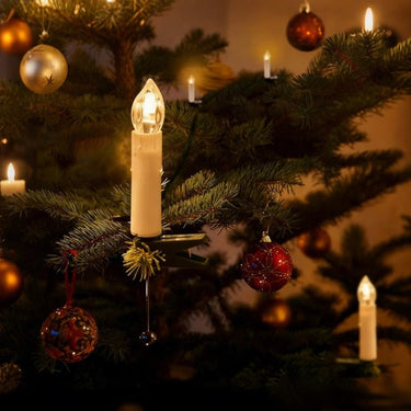 Clip On Christmas Candles With Realistic Flame Effect - Image 1