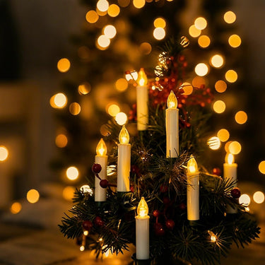 Clip On Christmas Candles With Realistic Flame Effect - Image 4