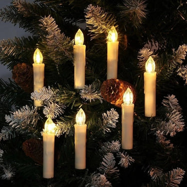 Clip On Christmas Candles With Realistic Flame Effect - Image 5