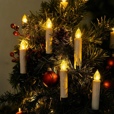 Clip On Christmas Candles With Realistic Flame Effect - Image 6
