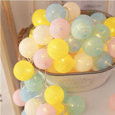 Cotton Ball String Lights With Soft LED Fairy Glow - Image 10