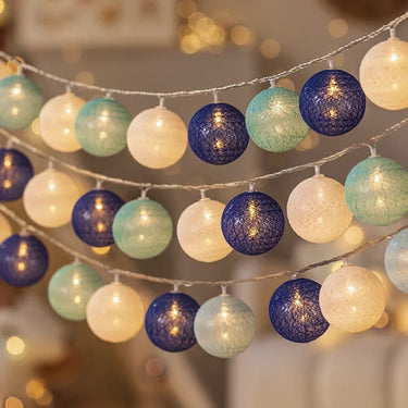 Cotton Ball String Lights With Soft LED Fairy Glow - Image 4