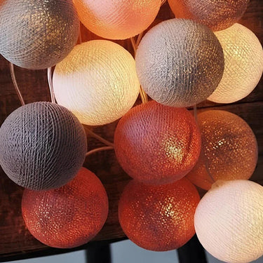 Cotton Ball String Lights With Soft LED Fairy Glow - Image 8