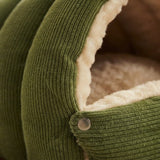 Cozy Cord Pet Cave Bed With Plush Fleece Lining For Cats And Small Dogs - Image 5