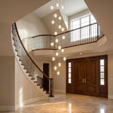 Crystal Glass Bubble Chandelier Modern Foyer Light - Image 1