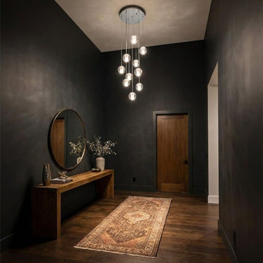 Crystal Glass Bubble Chandelier Modern Foyer Light - Image 4