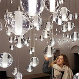 Crystal Glass Bubble Chandelier Modern Foyer Light - Image 7