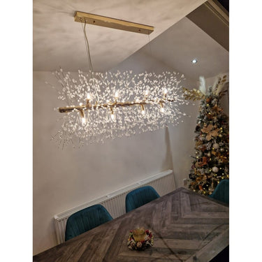 Crystal Linear Chandelier With Branch Design - Image 3