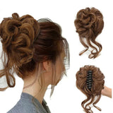 Curly Clip In Hair Bun For Instant Volume With Natural-Looking Curls - Image 4