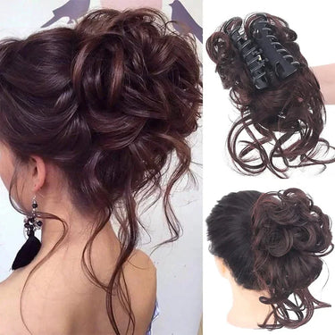 Curly Clip In Hair Bun For Instant Volume With Natural-Looking Curls - Image 15