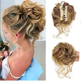 Curly Clip In Hair Bun For Instant Volume With Natural-Looking Curls - Image 1