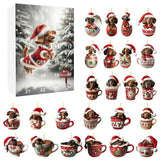 Dachshund Christmas Dog Advent Calendar With 24 Themed Toys And Accessories - Image 1