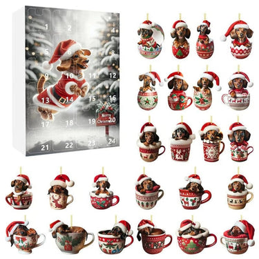Dachshund Christmas Dog Advent Calendar With 24 Themed Toys And Accessories - Image 1