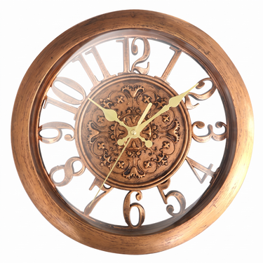 Decorative Wall Clock With Raised Numbers And Ornate Frame - Image 3