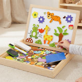2-in-1 Montessori Drawing Board With Magnetic Chalkboard For Kids - Image 3
