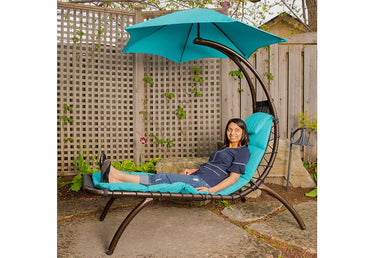 Dream Chair Lounger With Oversized Canopy And Curved Legs For Backyard Relaxation - Image 5