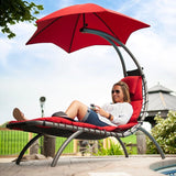 Dream Chair Lounger With Oversized Canopy And Curved Legs For Backyard Relaxation - Image 6