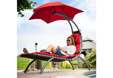 Dream Chair Lounger With Oversized Canopy And Curved Legs For Backyard Relaxation - Image 6