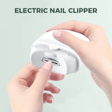 Electric Nail Clipper With Rechargeable Night Light And Shavings Catcher - Image 4