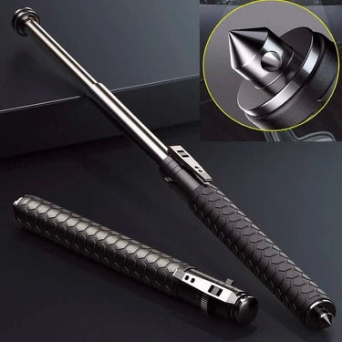 Expandable Baton With Spring-Loaded Telescopic Design And Glass Breaker For Self Defense - Image 3
