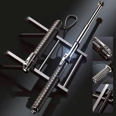 Expandable Baton With Spring-Loaded Telescopic Design And Glass Breaker For Self Defense - Image 4