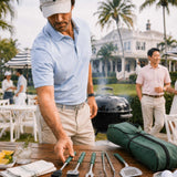 Father's Day Golf Themed Bbq Tool Set 7-Piece Stainless Steel Grilling Accessories With Non-Slip Rubber Grips - Image 3