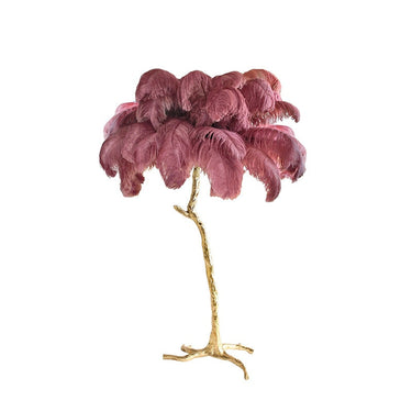 Feather Palm Tree Floor Lamp With Branch-Like Base - Image 11