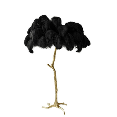 Feather Palm Tree Floor Lamp With Branch-Like Base - Image 2