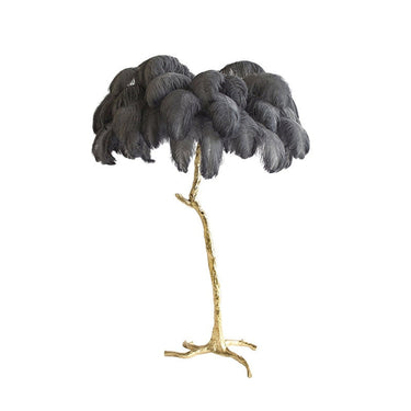 Feather Palm Tree Floor Lamp With Branch-Like Base - Image 5