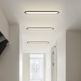 Flush Mount Oval Ceiling Light With Metal Frame And Acrylic Shade - Image 7