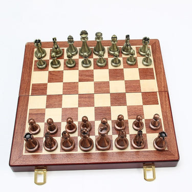 Folding Board Metal Alloy Chess Set Educational Competitive Toy - Image 2