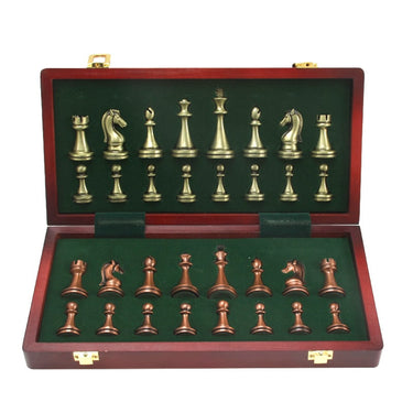 Folding Board Metal Alloy Chess Set Educational Competitive Toy - Image 5