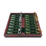 Folding Chess Board Set With Zinc Alloy And Wood Pieces - Image 4