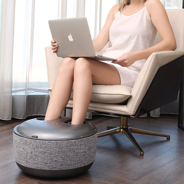 Foot Massaging Ottoman With Shiatsu Rollers Air Compression And Soothing Heat - Image 5