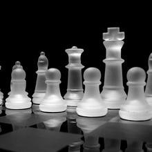 Glass Chess Set With Felted Bottom Scratch-Resistant Board And 2 Size Options - Image 3