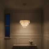 Gold Crystal Drum Mini Chandelier With Integrated LED - Image 5