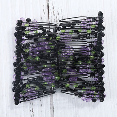 Handmade Beaded Hair Comb Stretchable Magic Hair Clip For Secure Pain- Styling - Image 3