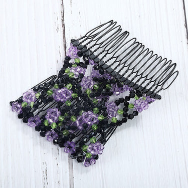 Handmade Beaded Hair Comb Stretchable Magic Hair Clip For Secure Pain- Styling - Image 4