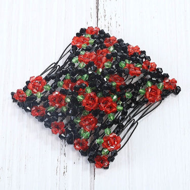 Handmade Beaded Hair Comb Stretchable Magic Hair Clip For Secure Pain- Styling - Image 5